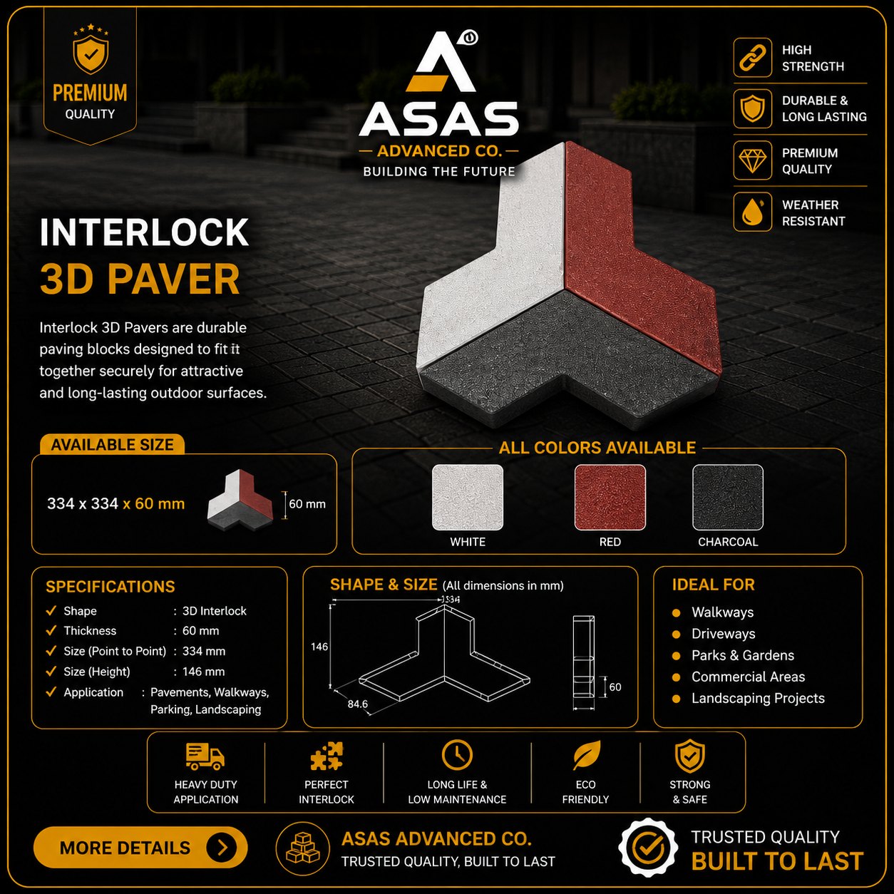 ASAS Advanced Co concrete block production factory in Saudi Arabia