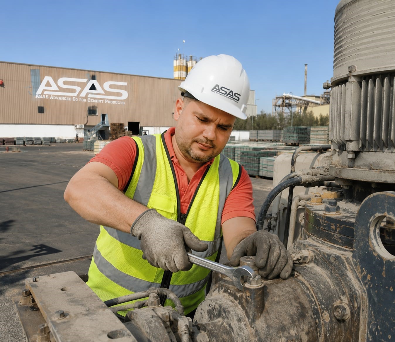 ASAS Advanced Co concrete block production factory in Saudi Arabia