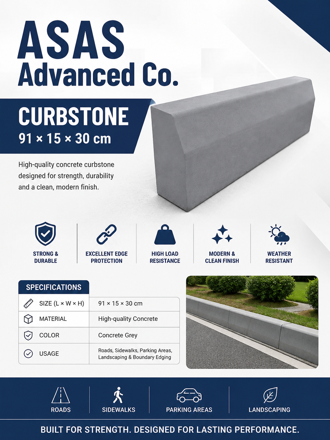 ASAS Advanced Co concrete block production factory in Saudi Arabia