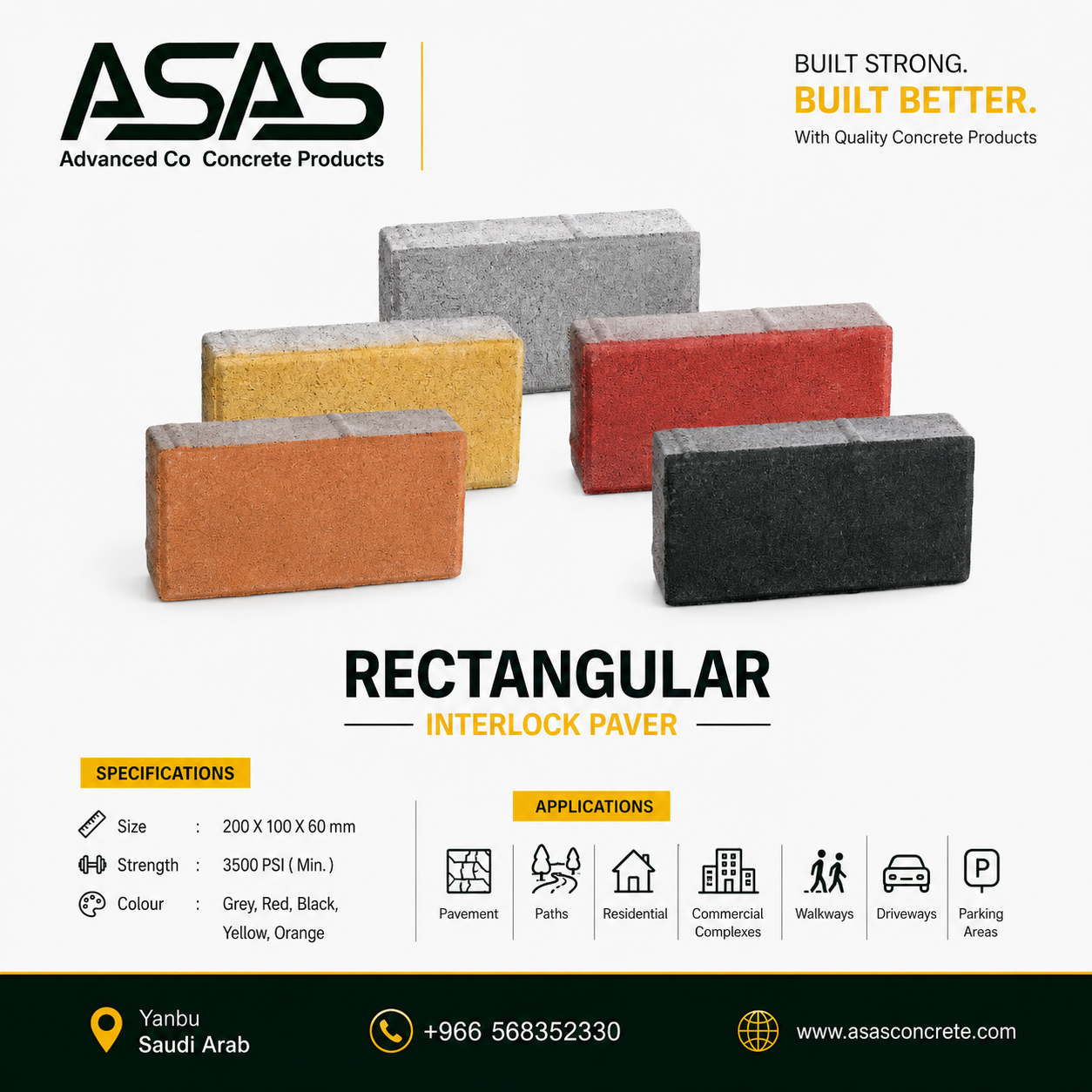 ASAS Advanced Co concrete block production factory in Saudi Arabia