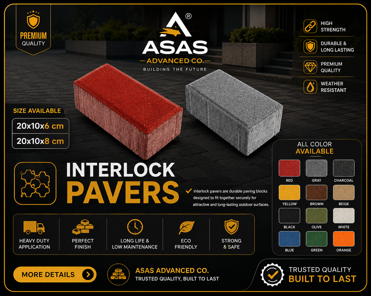ASAS Advanced Co concrete block production factory in Saudi Arabia