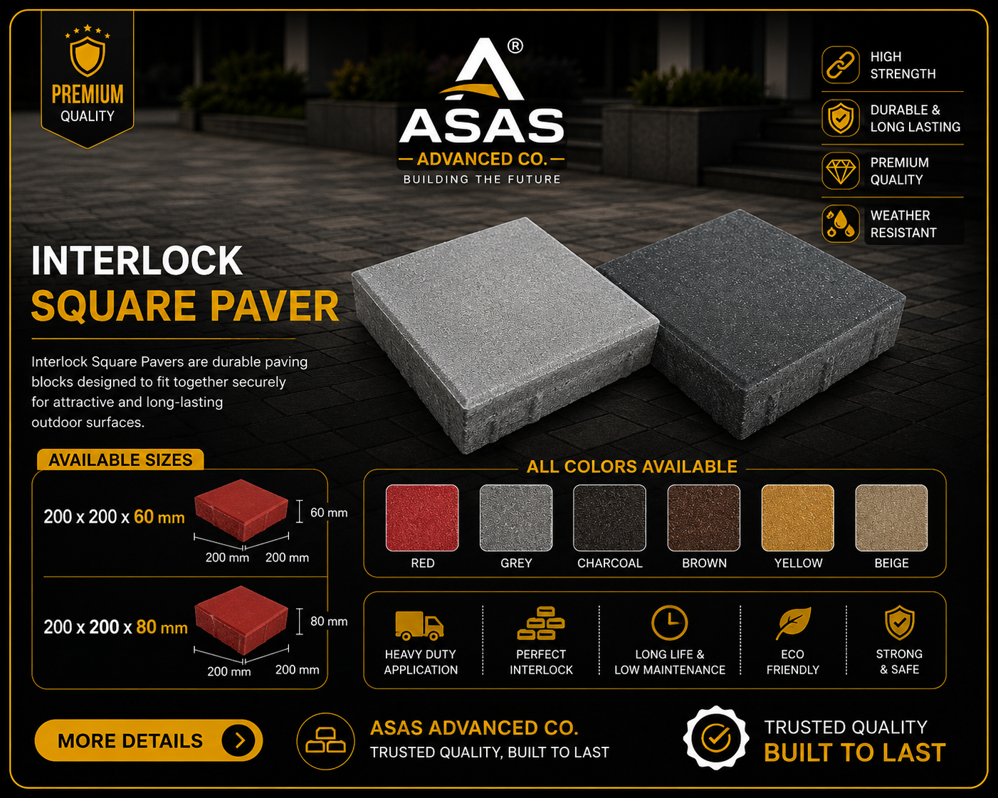 ASAS Advanced Co concrete block production factory in Saudi Arabia