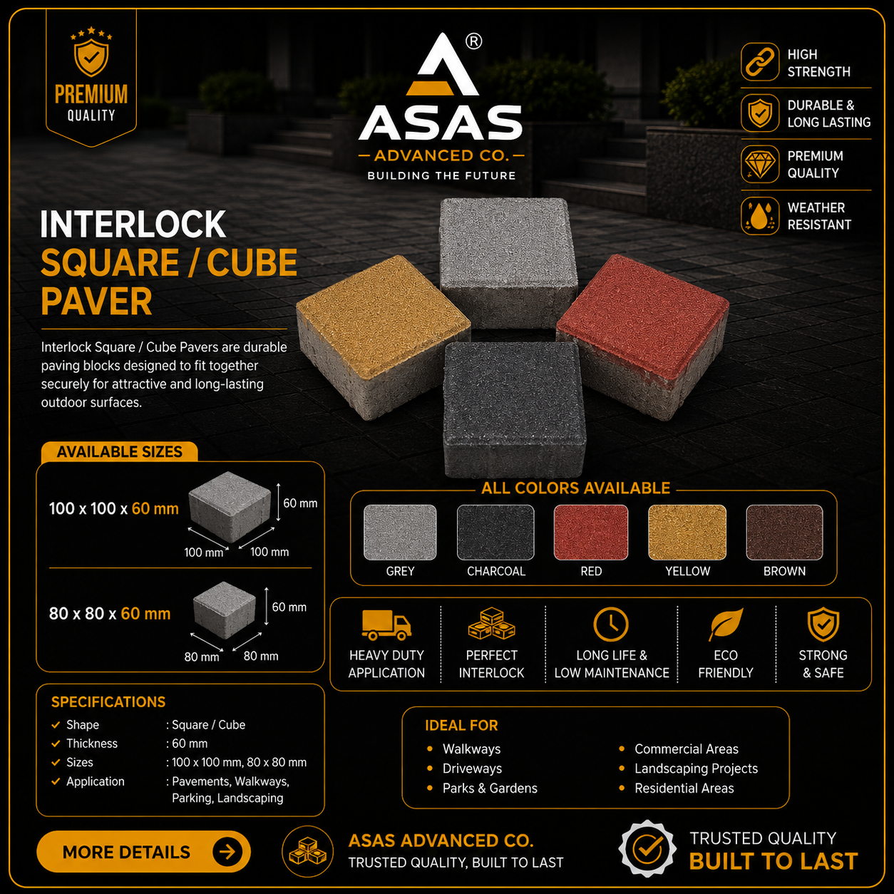 ASAS Advanced Co concrete block production factory in Saudi Arabia